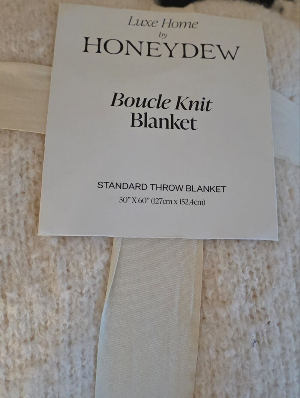 Honeydew Intimates Bouclé Knit Throw Blanket - Off-White